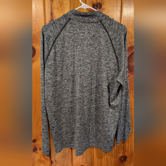 Under Armour Heat Gear Loose Fit 1/4 Quarter Zip Pullover Shirt Grey & Black - Picture 4 of 5
